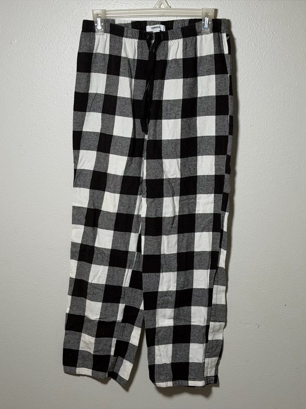 Sonoma Women Sleepwear Black/White Buffalo Plaid Pajama Lounge Pants size S